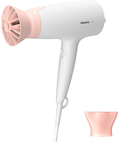 Philips 3000 Asciugacapelli BHD300/10 Accessorio ThermoProtect da 1600 W, 3 impostazioni di calore e velocità