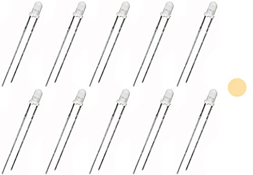 ML-Train LED 3 mm diffus mit integriertem Widerstand in verschiedenen | Farben für 5-24 V 10 Stück - Ersatz für die Steckglühlampen - Gartenbahn Spur G Zubehör (warmweiß)