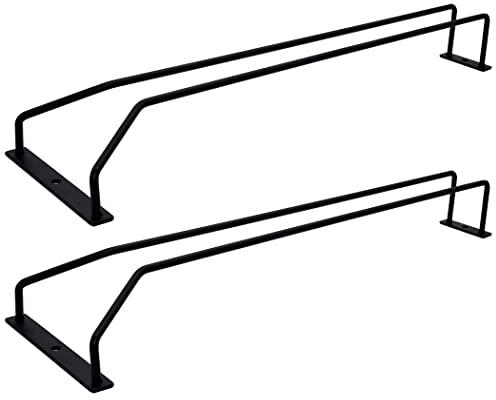 zoohot Schwarzes Weinglasregal, Stielglasregal, Draht-Hängeregal, Unterschrank, Metall-Weinglashalter, 2 Stück