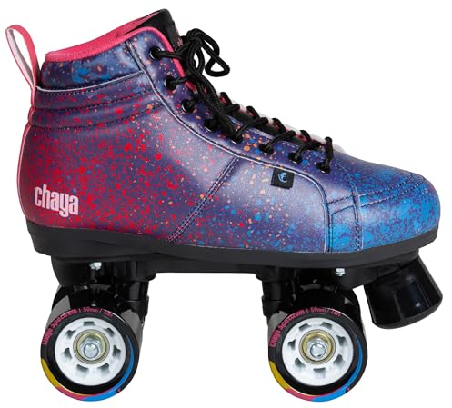 Chaya Rollschuhe Airbrush - Roller Skates für Damen und Herren im Retro-Look für Roller-Disco - Roll-Schuhe in Blau