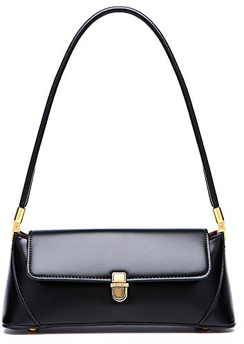 zhongningyifeng Small Clutch Shoulder Bag for Women Leather Mini Tote Handbag Purse with Buckle Closure
