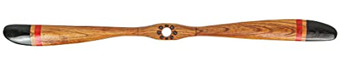 Squisita scultura a elica in legno intagliata a mano, stile aviazione, decorazione da parete per camere da letto, bagni e salotti, lunghezza 91,4 cm