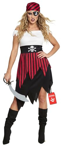 Morph Disfraz Pirata Mujer, Vestido Pirata para Halloween, Traje Divertido de Pirata para Mujeres, XL