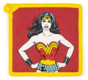 Excelsa Wonder Woman Manique de Cuisine, 20 x 20 cm, Doublure 100% Coton, Rembourrage en Polyester