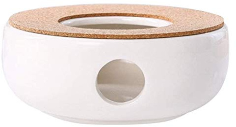 Calentador de té de Vidrio, Calentador de Tetera de Vidrio de Borosilicato para Sopa de té a Temperatura Constante, Hecho a Mano, Tamaño Pequeño, Fácil de Usar con Base de Estufa