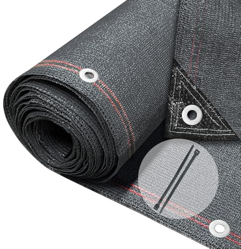 vounot® Brise Vue Occultant en HDPE 230g/m² avec Attaches Protection Rayons UV Résistant aux Déchirures et au Vent Protection pour Jardin Balcon 1.5x20m Anthracite