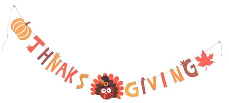 Ciieeo Herbst Decke Banner Thanksgiving Girlanden Thanksgiving Banner Dekorationen Thema Banner für Party