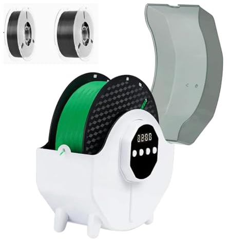 JOSBY Secador de filamentos para Impresora 3D, deshidratador de filamentos, Compatible con filamento de 1,75 mm y 2,85 mm, 3 Niveles de Ajuste de Temperatura, Ventilador de circulación Incorporado