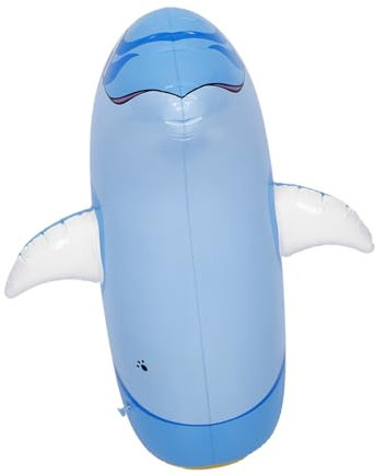 Parliky Inflatable Dolphin Toy for Pool Cartoon Birthday Party Decoration Outdoor Water Floating Plaything Dolphin Pool Float