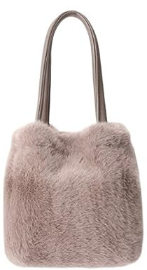 FENGJISUN Handtasche Damen Frauen Plüsch Kette Umhängetasche Shopper Tasche Damen Tote Schultertasche Handtasche Tasche Damen(B)