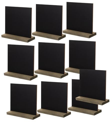 Lurrose Kleiner Kreidetafel 10 Stück Aus Holz Selbstgemacht Memo Boards Für Zuhause Schule Küche Dekorative Tafel Für Notizen Menüs Und Kreative Bastelideen