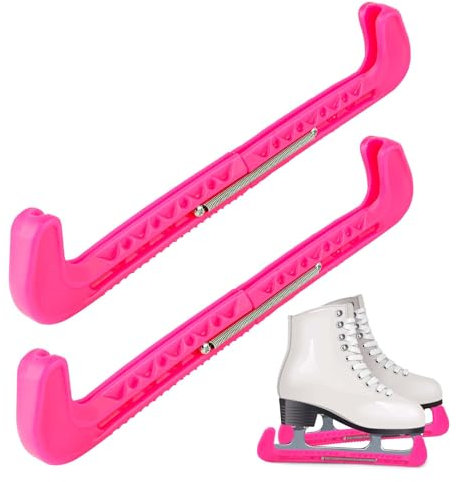 MOKIDO 1 Paar Kufenschoner Schlittschuhe, Eiskunstlauf Zubehör, Kufenschoner, Schlittschuhe Schoner mit Spring Schlittschuhe Zubehör für Kinder Erwachsene Jugendliche (Rosa)
