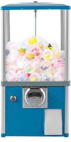 bcomedrag Candy Vending Machine, Mini Chewing Gum Machine With Locks, For Capsule Toys, Takes Up Little Space And Requires No Electricity, For Retail Stores, Supermarkets,Blue