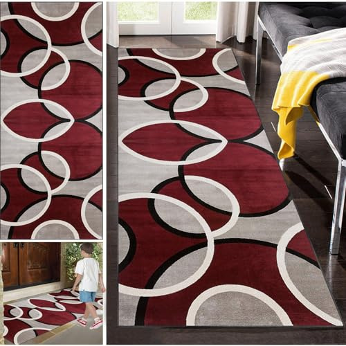 Teppich Läufer Flur rutschfest Teppichläufer Flur Waschbar, Lang Modern Küchenteppich, 100 x 200 cm Flurläufer teppich küche Teppich Läufer für Flur, Küche, Korridor, Schlafzimmer, Wohnzimmer