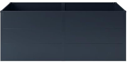 STEELSØN Icarus Hochbeet aus Metall – Pflanzenbeet in Anthrazit für Garten & Balkon – Pflanzenkübel mit offener Bodenstruktur stabil & wetterfest – Gartenbeet für Blumen, Gemüse, Obst – 200x75x80 cm