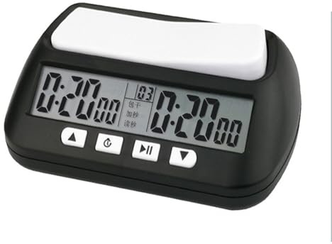 Horloge D'échecs Professionnelle, Compteur Horaire électronique de Compétition De Jeu De Société, Minuterie Compacte De Compte à Rebours, Chess Minuteur