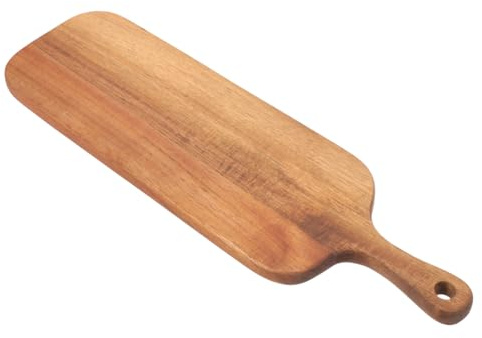 HEALEEP Tagliere in Legno Manico Tagliere Per Pizza e Affettati 41x12x1,5 Cm Resistente e Portatile Per Cucina e Ristoranti