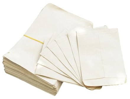 Paquet Papier Kraft pour Haricots et Maïs 50 Pièces 6x11cm | Papier Kraft Alimentaire, Usage Emporté ou Rangement, Protège de L’humidité, Coloris Beige
