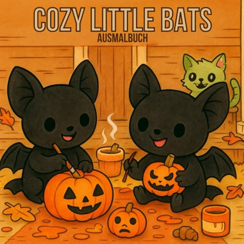 Cozy Little Bats Ausmalbuch - Herbst und Halloween Malbuch für Kinder, Teens und Erwachsene (Band 1): Entspanntes Ausmalbuch mit niedlichen ... für Kinder, Teens und Erwachsene, Band 1)