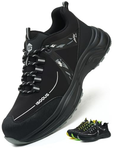 Zapatos de Seguridad Hombre Mujer Zapatillas de Seguridad Negro EU 38