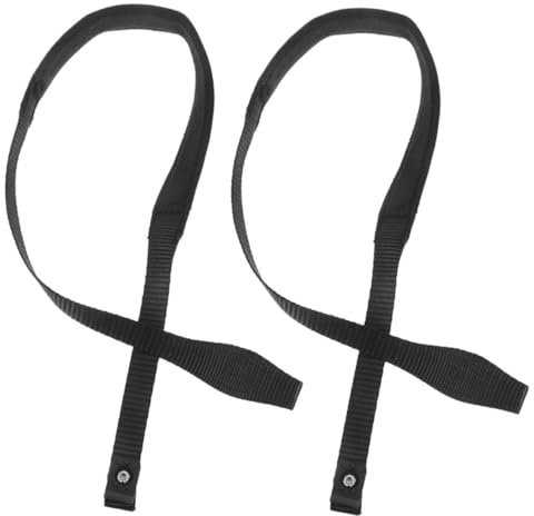 ABOOFAN Lot de 2 Dragonnes Réglables Noires pour Bâtons de Ski Randonnée Sangles de Protection Solide et Confortables Accessoire Essentiel pour Sport de Plein Air et Fixation Stable