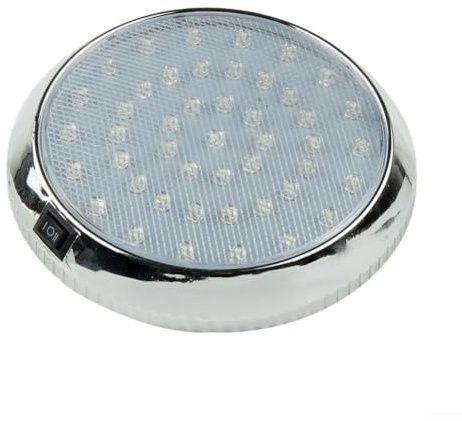 Plafonnier LED 12 V avec 46 LED blanches pour camping-car, caravane, bateau, bateau et véhicule, pour dôme en plastique durable