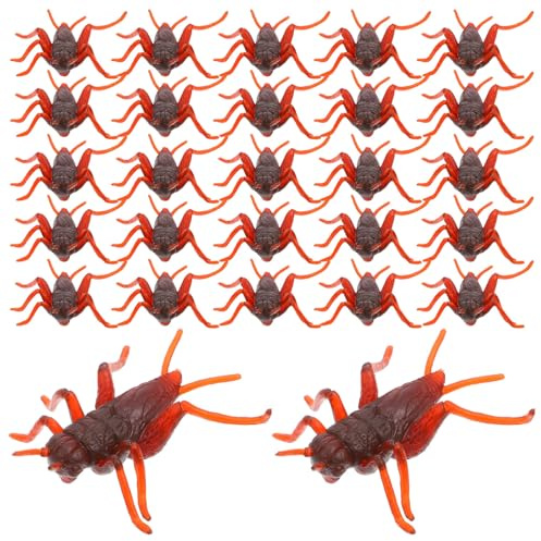 TOBBOMEY 50 Pezzi Grilli Finti in Plastica Resistente, Oggetti di Scena Realistici per Scherzi di Pesce D’aprile e Giochi, Accessori Compatti per Feste e Divertimento di Gruppo