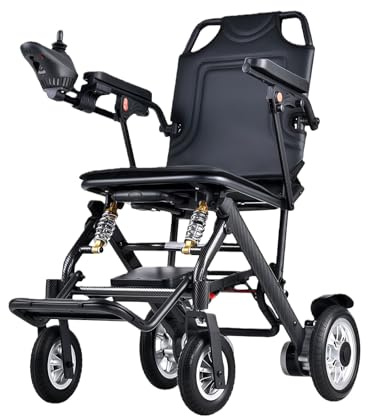 Silla De Ruedas Eléctrica Ligera, con Estructura De Fibra De Carbono Y Aleación De Aluminio, Capacidad De Carga De 100 Kg, Peso De 14,9 Kg, Apta para Viajar En Avión.