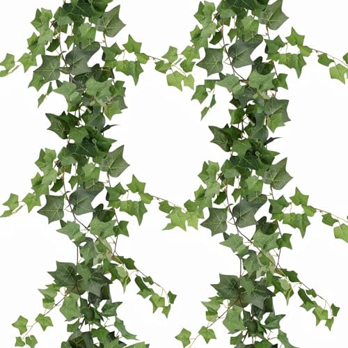 Avoik Efeu Künstlich Hängend Girlande 4 Stück 1.8M Kunstpflanze Efeugirlande Künstlich Efeu Ivy Vines Kunstpflanze Girlande für Hochzeit Party Balkon Garten Zimmer Dekorationen