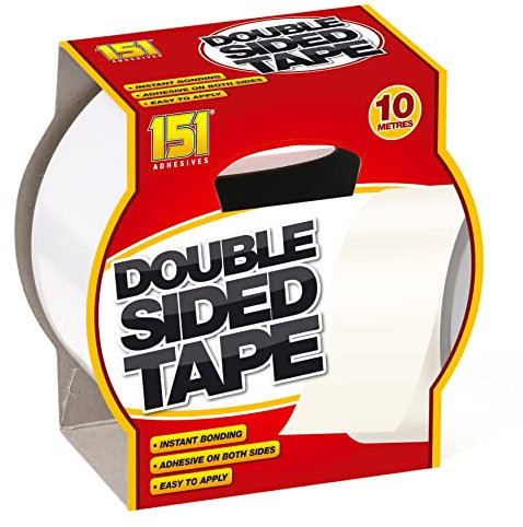 151 Products Limited 10 Metres Double Sided Tape - Strong and Reliable (Packaging may vary)