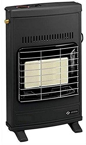 Olimpia Splendid 99827 Super Infra Metano Turbo, Stufa Infrarossi a Metano 4200 W con ventilatore, Made in Italy, Nero, 40.5 x 13 x 63 cm