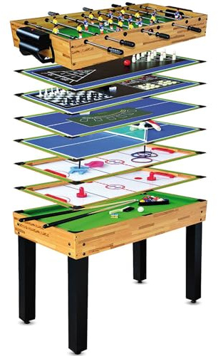 PL Ociotrends – Tisch multijuegos, 12 in 1, 105 x 57 x 71 cm