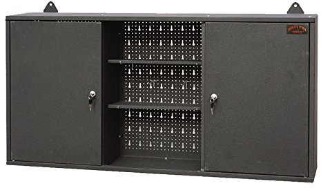Tool Wall Cabinet Large Wall Mount Hanging Tool Box Garage Storage Cupboard Metal Chest Cabinet