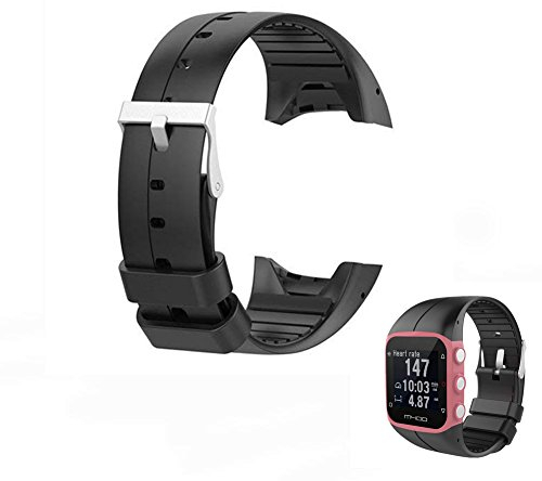 Hensych Ersatzarmband Sportarmband Uhrenarmband für Polar M400 M430 GPS-Laufuhr (Schwarz)