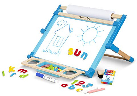 Melissa & Doug Chevalet de table double face de luxe (emballage sans frustration)