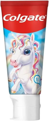 COLGATE - Dentifricio Bambini Animali | 6+ anni | Dentifricio dal gusto alla menta piacevole per i bambini | Alito fresco | Dentifricio al Fluoro | Pulisce delicatamente i denti e protegge le gengive