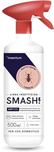 SMASH Spray Insetticida Formiche per Casa - 1x500 ml - Adatto per Ambienti con Animali Domestici. Senza Permetrina. Antiformiche per Interno Casa - Istruzioni incluse