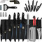 XYJ Kit de cuchillo de chef profesional, kit de cuchillo de bolsa enrollable