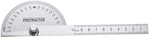 Tofficu 180grad Winkelmesser Aus Edelstahl Mit Runden Kopf Schwenkarm-winkelmesser Edelstahl-winkelmesserlineal Für Malen Und Messen Als Hausaufgaben-hilfe Und Technisches Zeichnen Edelsta