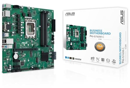 ASUS PRO B760M-C CSM Business Mainboard Sockel Intel LGA 1700 | mATX, CSM, Control Center Express, COM Debug Header, DDR5, PCIe 4.0, Q-LED Core