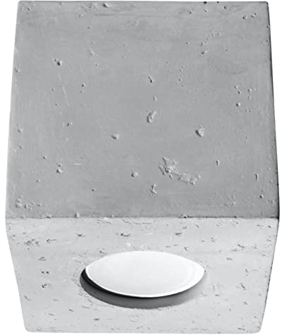 famlights Deckenstrahler Deckenspots & Aufbaustrahler Deckenspot Quan in Grau Modern QUAD GU10 Beton Wohnzimmer Büro & Arbeitszimmer | 1-flammig