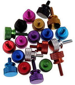 Gewindeschrauben, Rändelschraube, Rändelschraube M4 Bunte Aluminium-Rändelkopf-Computergehäuseschraube Handfeste Rändelschrauben (Color : Red, Size : M4x20 5Pcs) ( Color : Red , Size : M4x10 5Pcs )