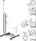 FCOUMY Soporte de suelo 3 en 1 para bicicleta, independiente, vertical, para estacionamiento, ahorro de espacio, adecuado para bicicleta de montaña, bicicleta de carretera, para bicicleta con diámetro