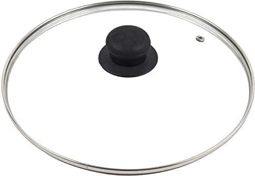 PEBBLE HUG 28 Cm Universal Glass Lid for Pots, Skillets, Transparent Cookware (28 CM, Set of 1)