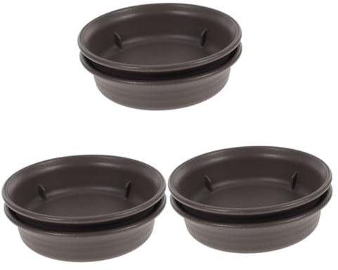 Yardwe 6pièces Coupelles De Plantes Plastique De Soucoupes Rondes pour Pots De Fleurs pour Intérieur Et Extérieur Prévention des Fuites Eau Résistantes Et
