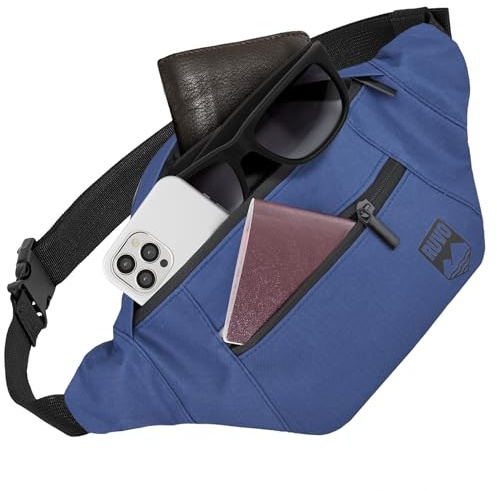 RUVO® Bauchtasche Herren und Damen | Diebstahlsichere Bauchtasche | Outdoor Gürteltasche Herren & Damen | für Reisen, Sport, Festival & alle Aktivitäten geeignet