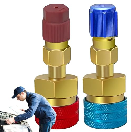 Adaptateur R1234yf vers R134a, kit de raccord rapide, recharge de réfrigérant R1234yf, adaptateur haut et bas côte R134a vers R1234yf R1234yf/R134a système de réfrigération de voiture