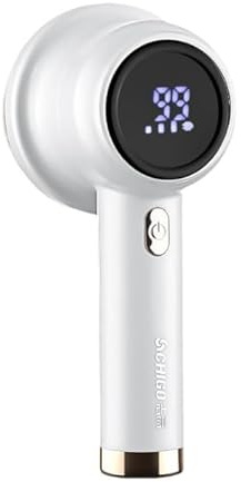 Lint Remover Electric Fabric Lint Shaver Type-C USB Rechargeable Pilling Bobble Remover 8w Effective for Dress Coats Sweater Couch Bed Sheet Trousers Blanket with 2 Replacement Heads (White)