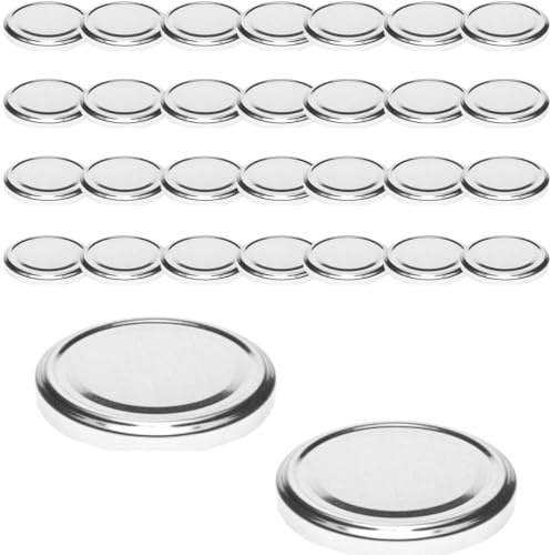 mikken 30 Deckel TO 82/8,5 cm für Gläser Einmachgläser Twist-Off Ersatzdeckel Schraubdeckel für Sturzgläser und Einmachgläser Silber