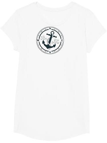 Kompass Anker maritimes Design mit Kompass Kapitän Seemann T-Shirt